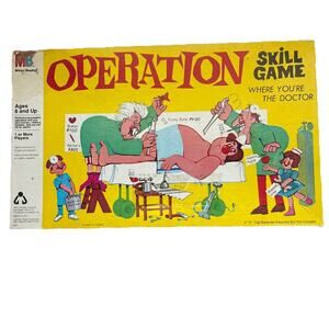 Operation Game 1965‎ Milton Bradley Smoking Doctor #4545 Works Incomplete